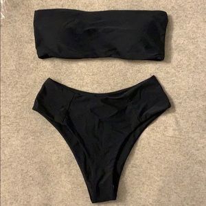 Women’s 2 Piece Bandeau High Cut bathing suit